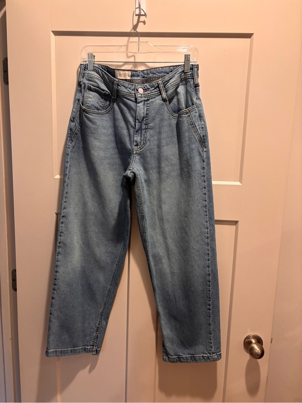 Pilcro Light Blue Cropped Straight-Leg Jeans - Picture 6 of 7